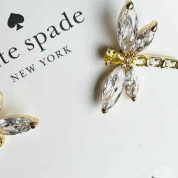KATE SPADE GREENHOUSE DRAGONFLY STUD EARRINGS BNIB 🆕SHIPS FAST📦⌚🏃🏻💨🚚 - Picture 6 of 13